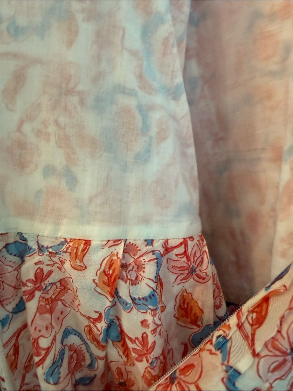 Vineyard Vines Pink & Blue floral Cotton dress with side zip - Picture 6 of 6